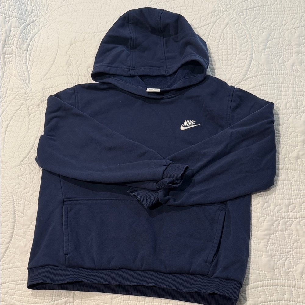 Nike Youth Navy Hooded Pullover Sweatshirt